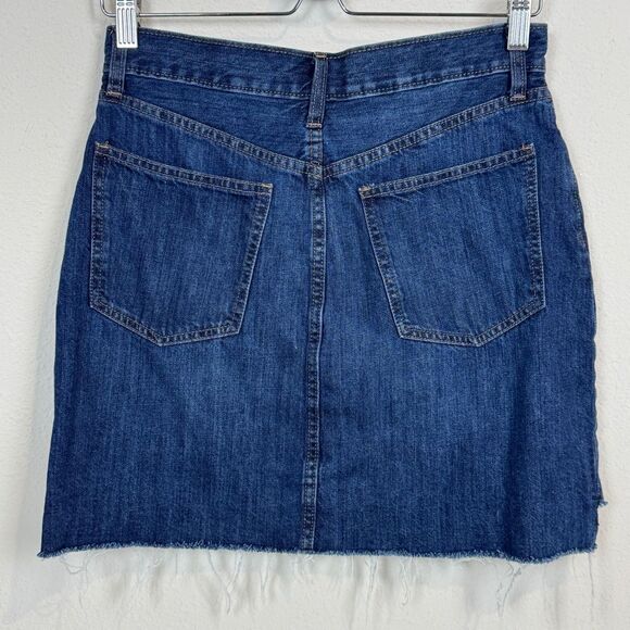 Gap Denim Button Fly Mini Skirt 27 - Picture 4 of 7